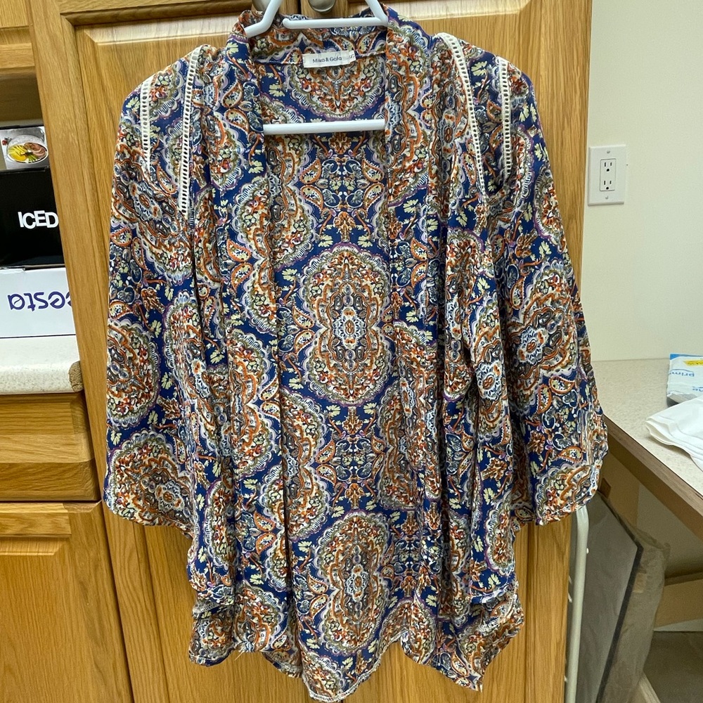 boho print coverup